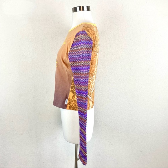 Cheap Thrill “Foxy” Long-sleeve Mesh 90’s/Y2K Top - Picture 3 of 6